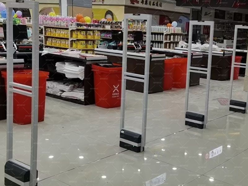 Supermarket memasang perangkat anti maling magnetik akustik AM8208 kecantikan kubik