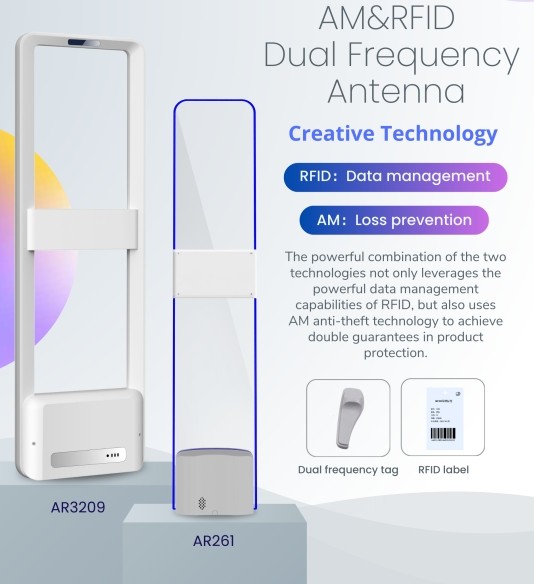 Pintu Saluran Frekuensi Ganda AM+RFID, Direkomendasikan untuk Toko Sepatu dan Pakaian!